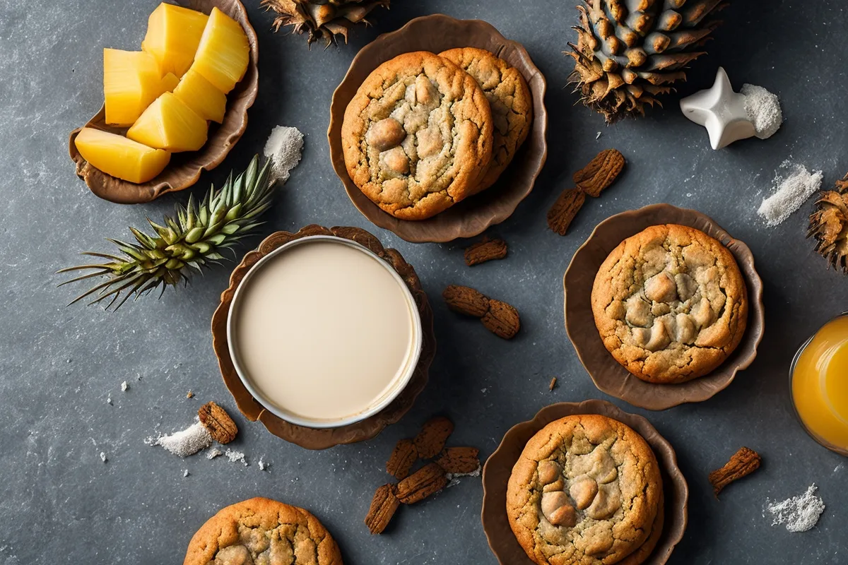 Recette cookies au lait de coco et ananas